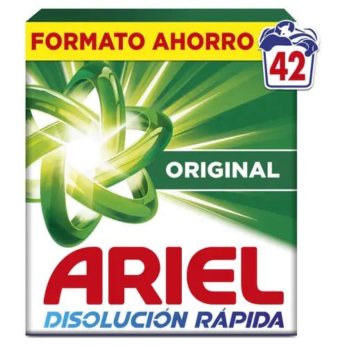 DETERGENTE ARIEL 40 + 4 CACITOS