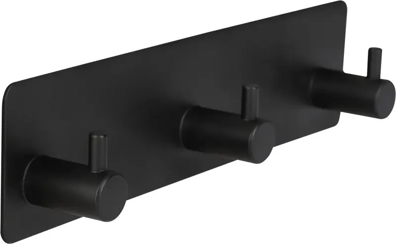 Differnz haak - 3 haken - zelfklevend - mat zwart