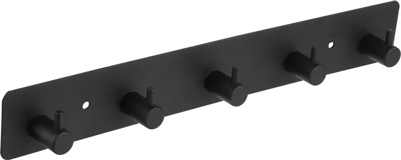 Differnz kapstok - 5 haken - knophaak - mat zwart