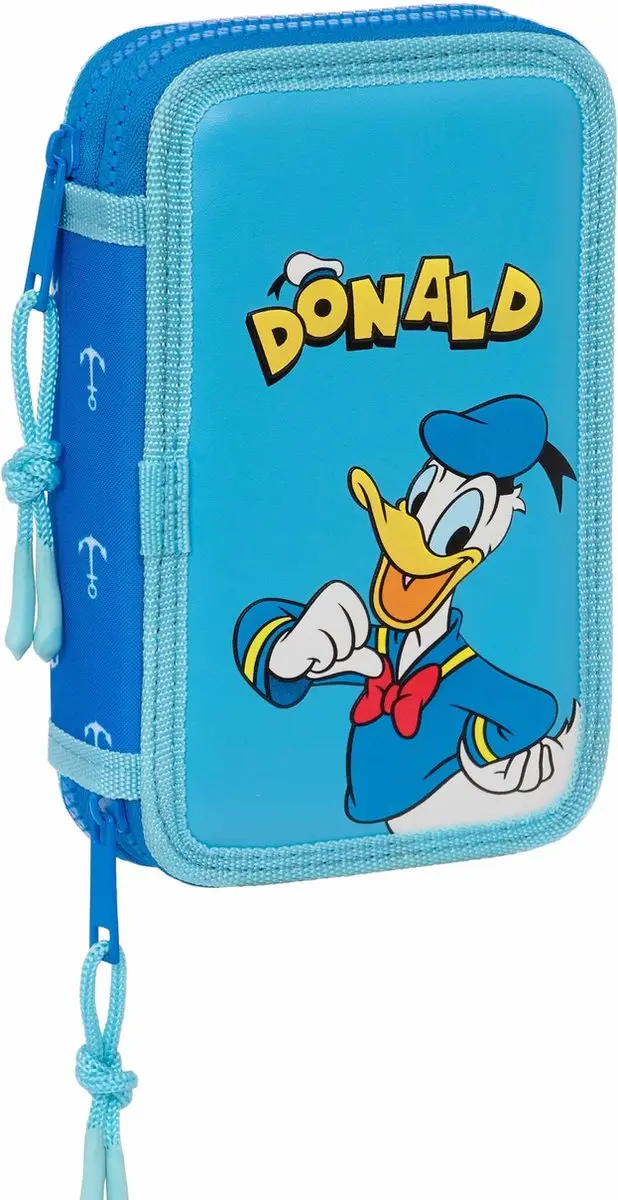 Disney donald duck gevuld etui, navy - 28 st. - 19,5 x 12,5 x 4 cm - polyester