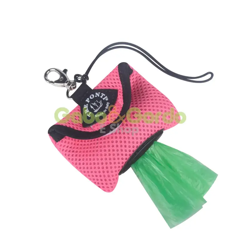 Dispensador de Bolsas para Perros TRE PONTI en Color Rosa | Accesorio Práctico y Silencioso para Paseos