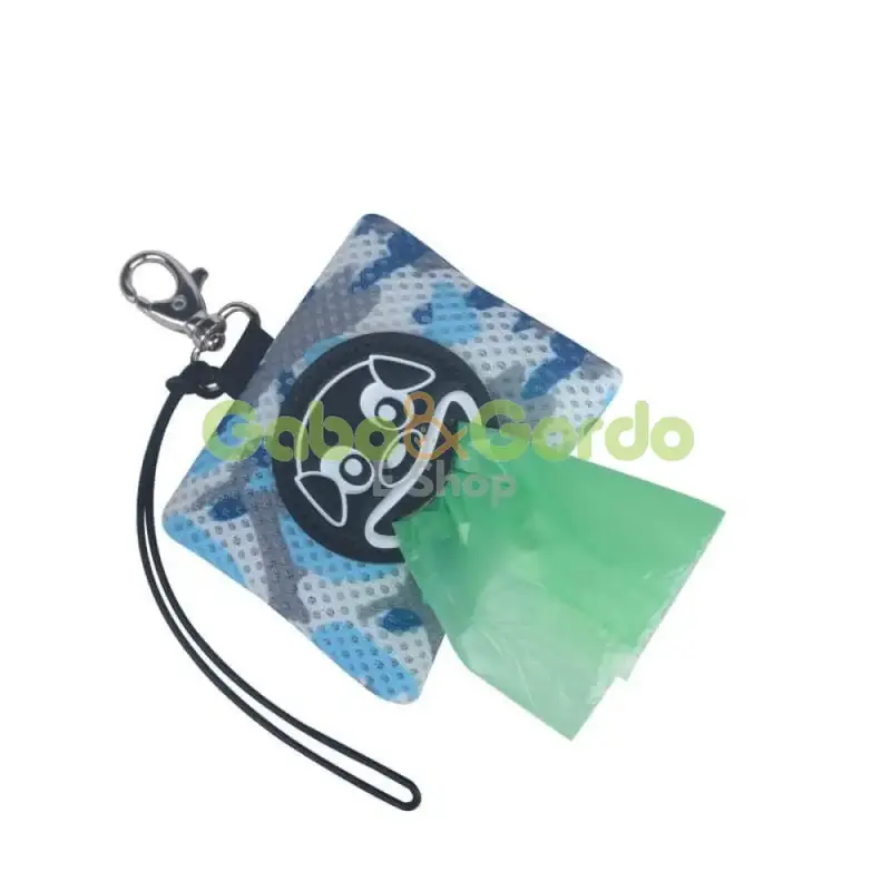 Dispensador TRE PONTI Smile Dog Camuflaje Azul – Bolsa para Mascotas en Color Azul Camuflaje para Paseos Sin Ruido