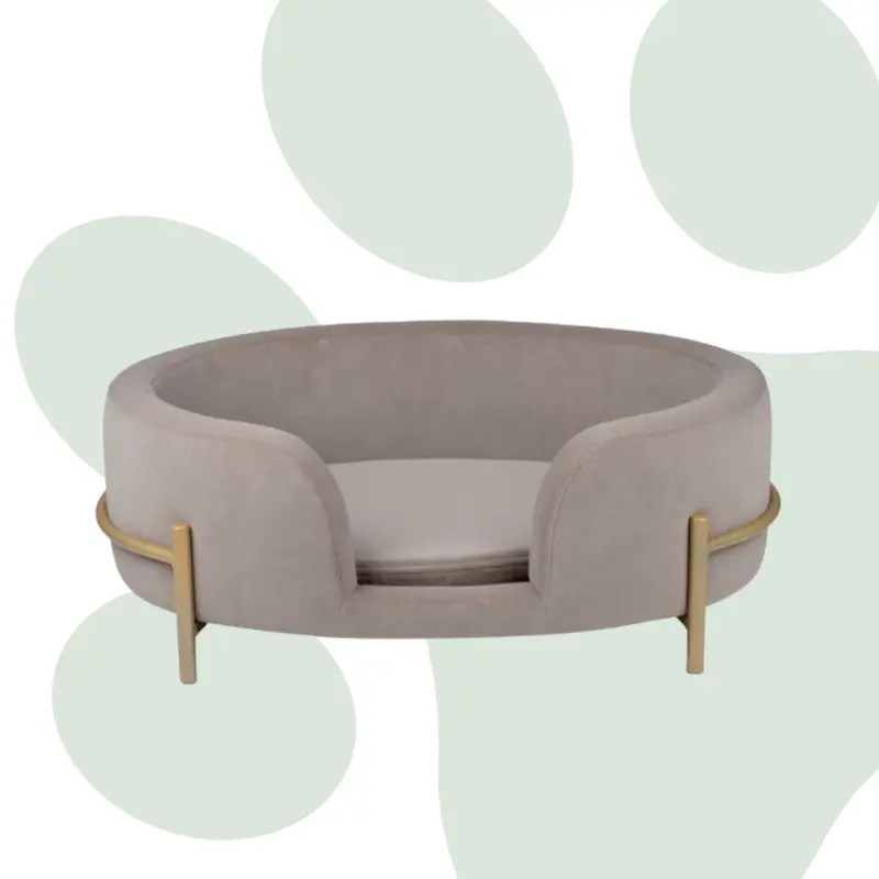 Divano di velluto grigio - Cuccia per animali