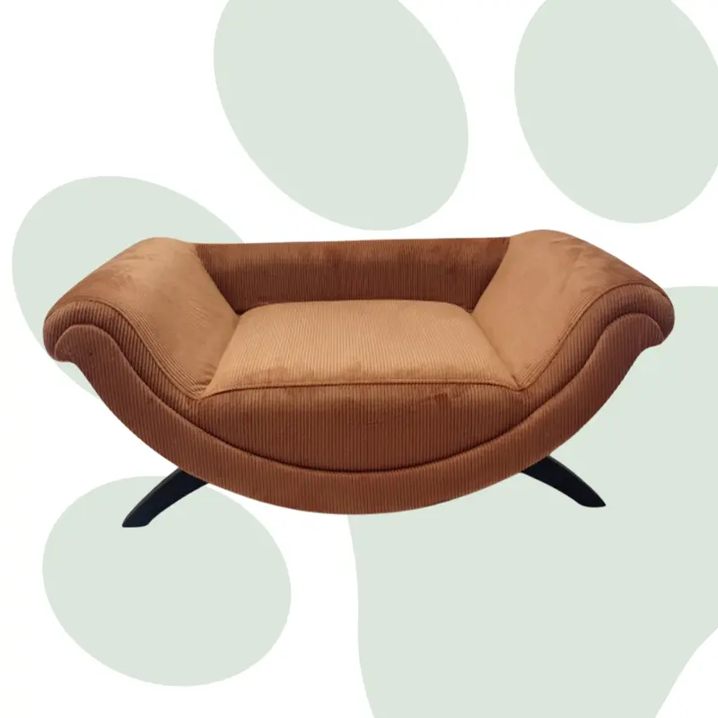 Divano di velluto marrone - Cuccia per animali