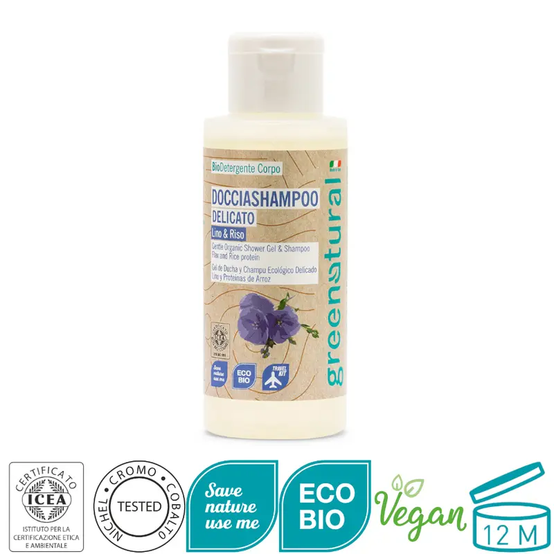 Docciashampoo Lino e Riso - Doccia shampoo bio