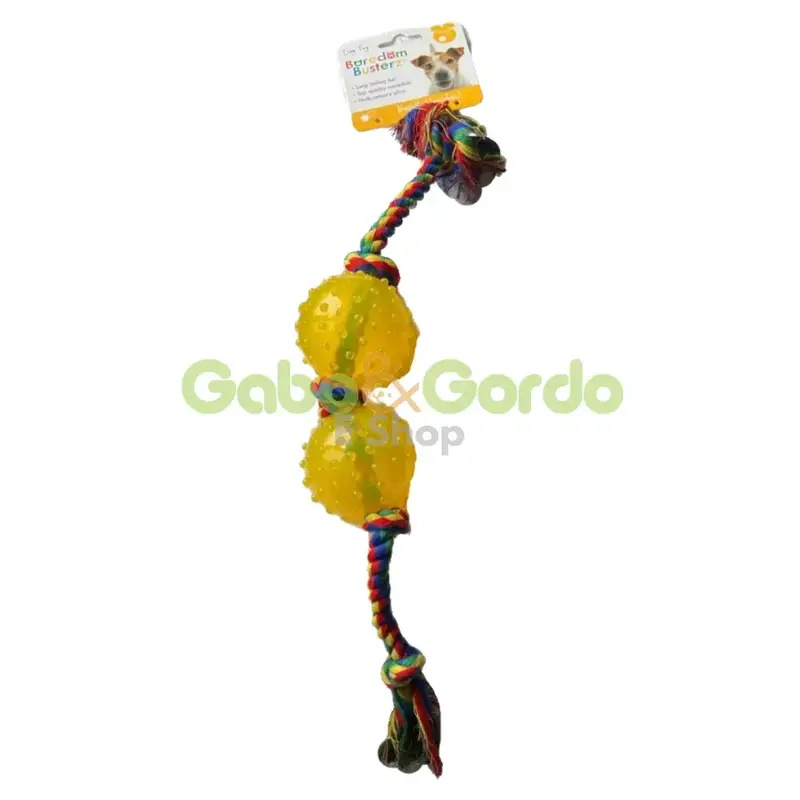 Dog Toy Juguete Interactivo con Soga y Pelotas para Perros – 44 cm | Mordedor Resistente para Todos los Tamaños
