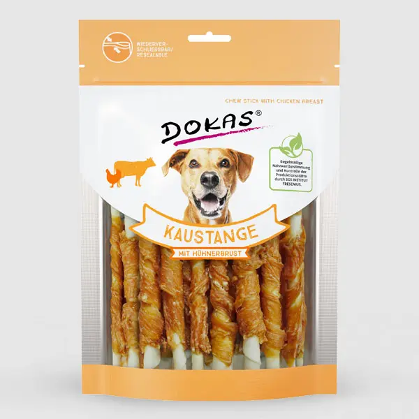 🐾 DOKAS Rollos de Buey y Pechuga de Pollo 200 g para Perros | Snack Dental Natural, Bajo en Grasa y Sin Cereales