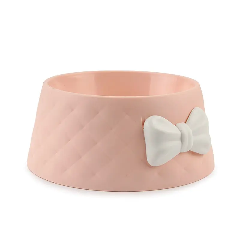 Ecuelle pour chat avec nœud papillon blanc - Animal Lovers