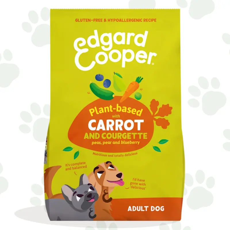 Edgard&Cooper - Alimento secco per cani vegetale con carote e zucchine