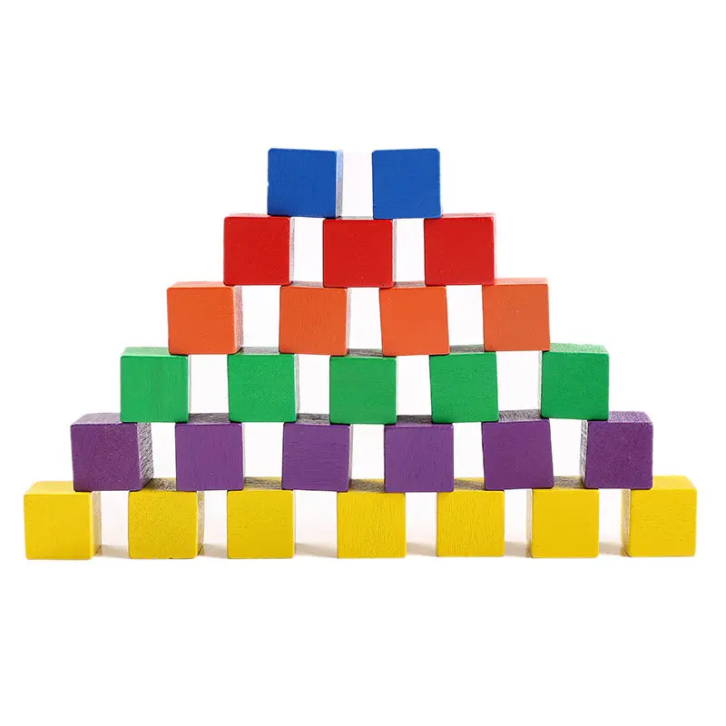 Educational Wooden Building Blocks Set with 100 Cubes for Kids