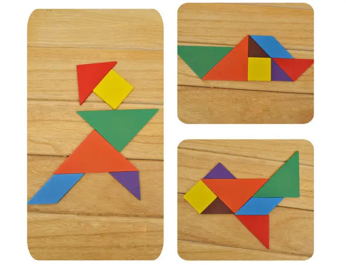 Educational Wooden Tangram Puzzle for Infants