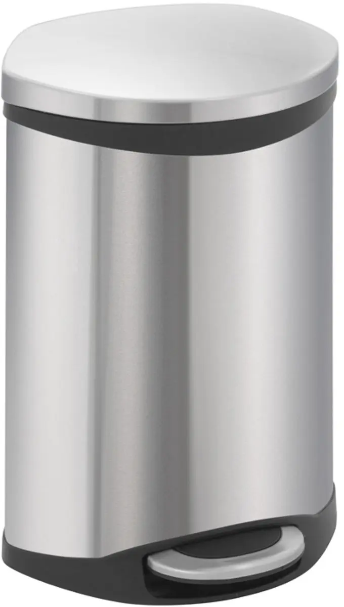 Eko - shell bin pedaalemmer 10 liter - stainless steel plastic - mat rvs - prullenbak