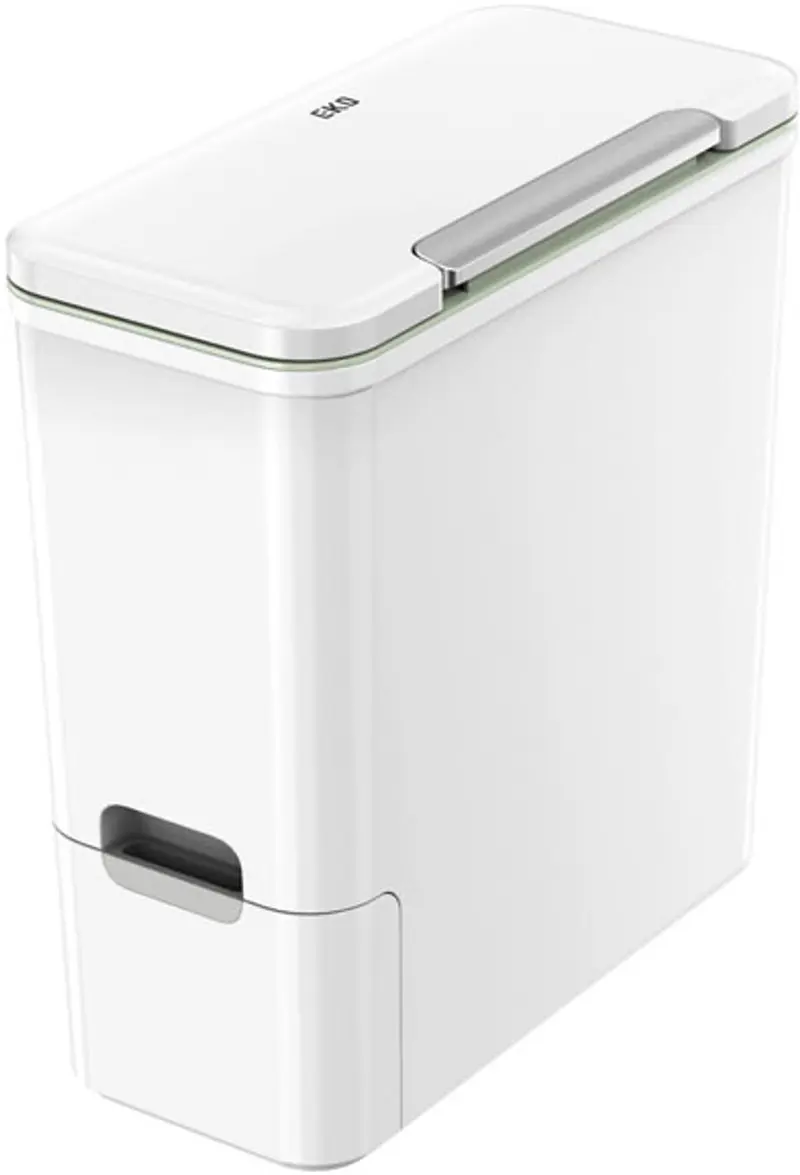 Eko - stackstore touch bin recycler 9 liter - plastic - wit