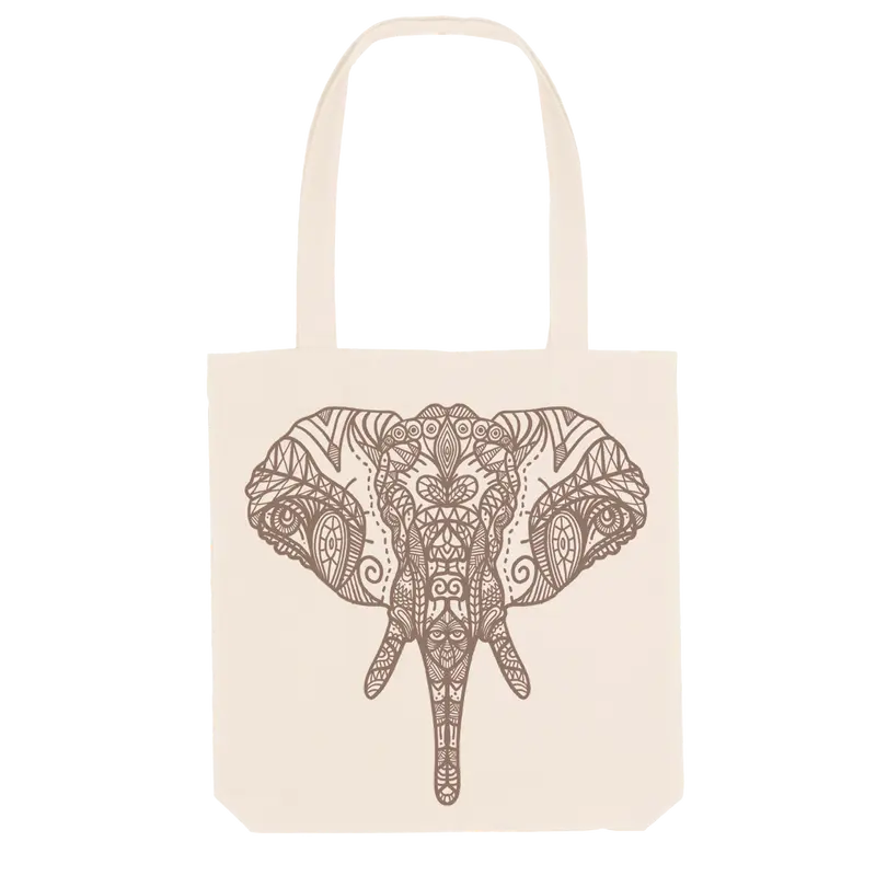 Elephant Mandala Tote Bag