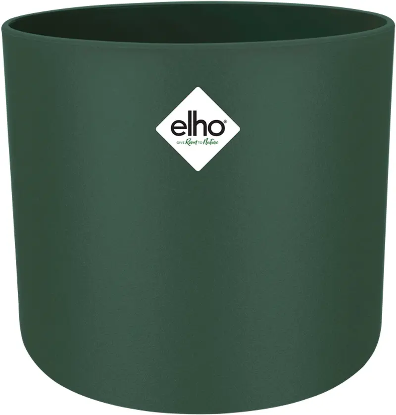 Elho b.for soft rond 16 - bloempot voor binnen - 100% gerecycled plastic - ø 16 x h 15 cm - blad groen