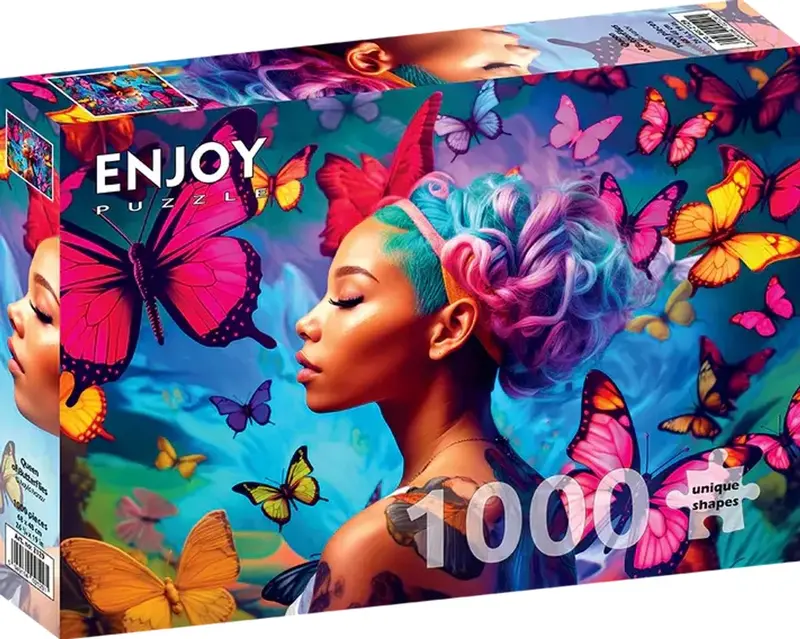 Enjoy puzzle legpuzzel queen of butterflies - 1000 stukjes kleurrijk.