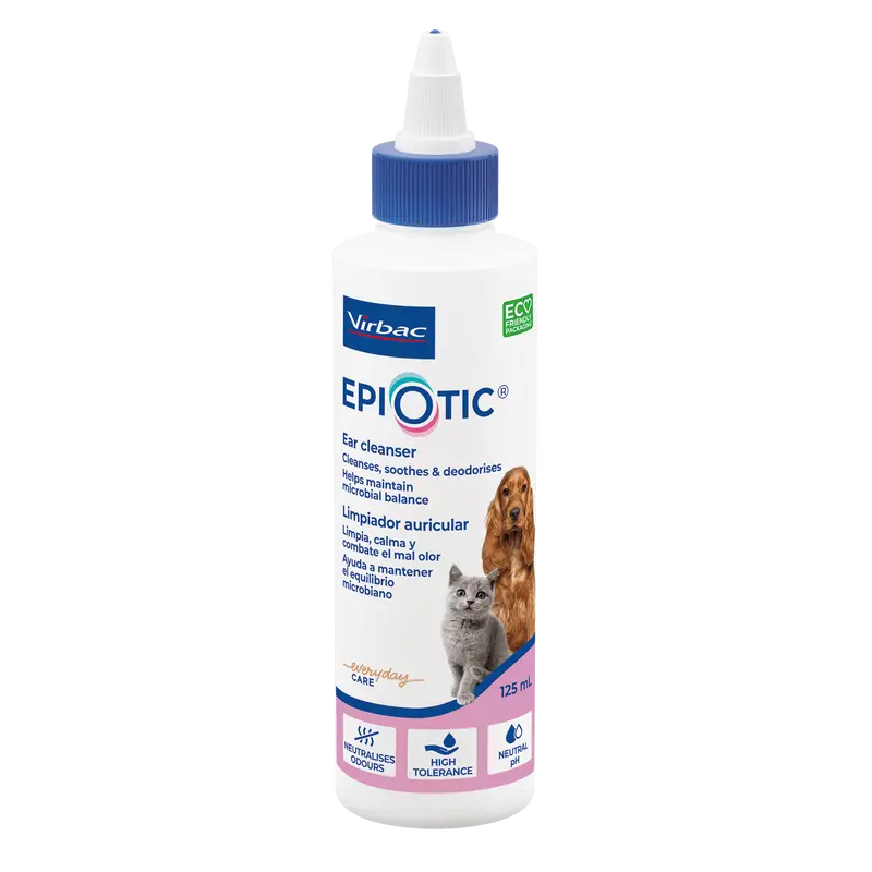 Epiotic® SIS de Virbac – Limpiador Auricular Avanzado para Perros y Gatos – 125 ml
