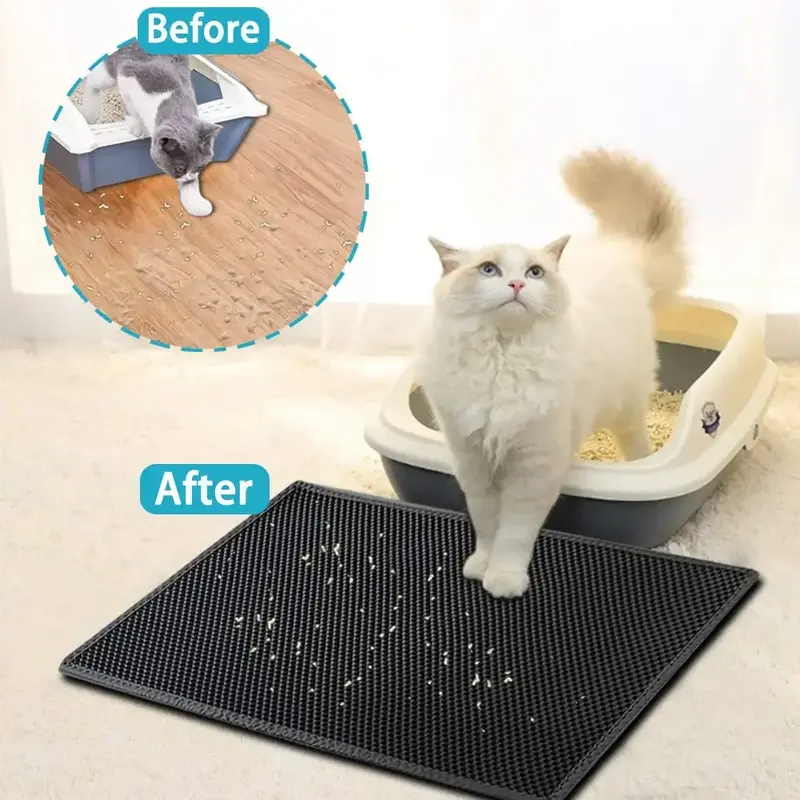 Estera Atrapa Arena 2 en 1 para Gatos con Regalo | Mascotalux