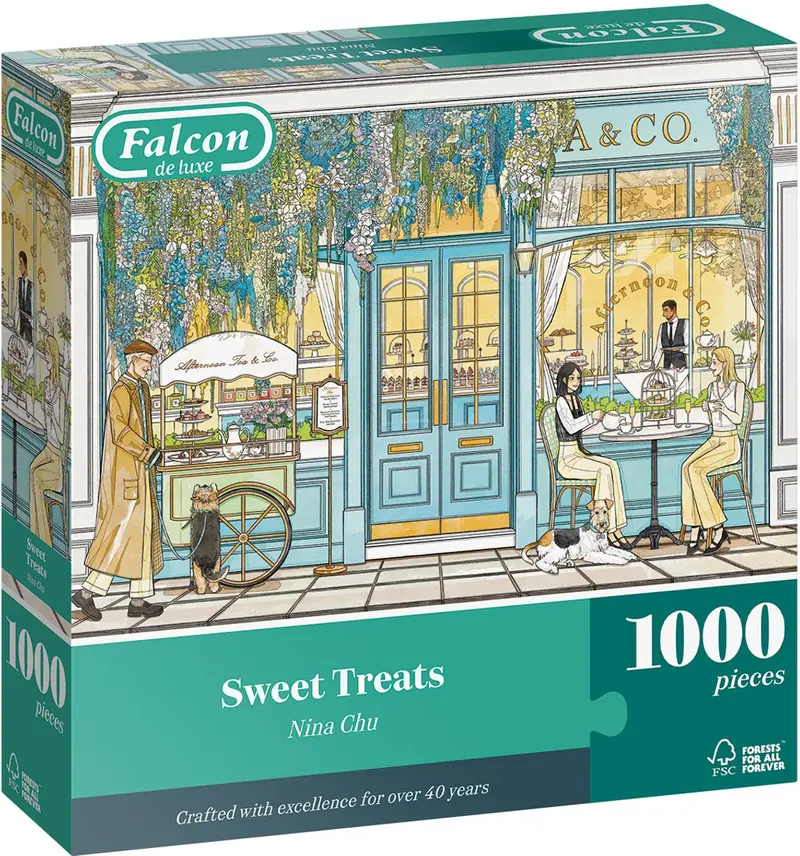 Falcon puzzel sweet treats 1000 stukjes kleurrijke legpuzzel.