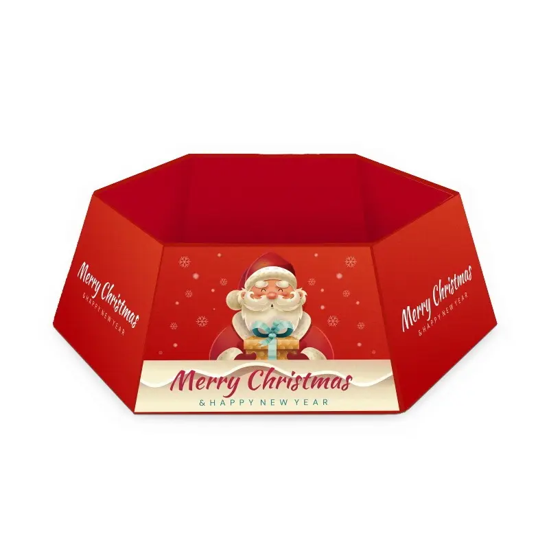 Falda decorativa para árbol de Navidad – Diseño festivo y colorido en tela no tejida