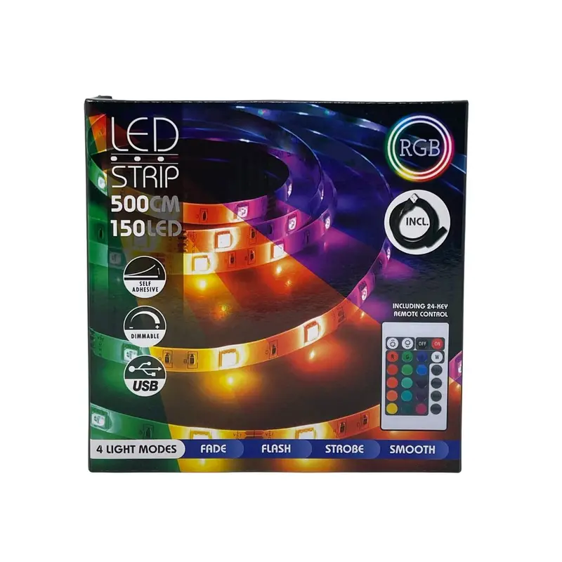 Fasce LED RGB 5m con telecomando