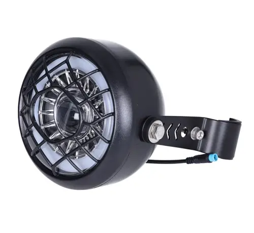 Fat bike koplamp v20 pro 4 polige blauwe stekker m lampsteun