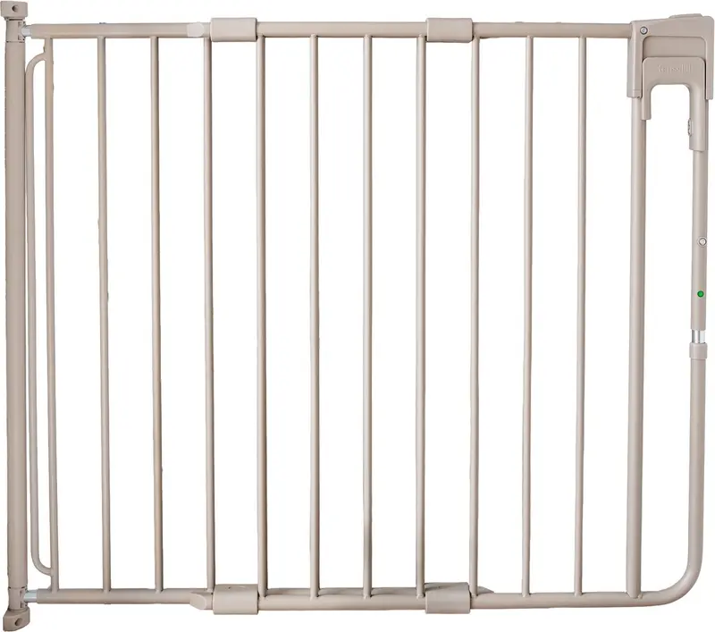 Fenss safetydoor traphekje taupe - verstelbaar 75,5-116 cm | veilig metaal, extra hoog | met 1 hand te openen | geen drempel | trap