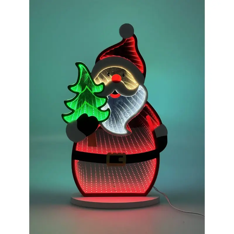 Figura di Babbo Natale con effetto infinity
