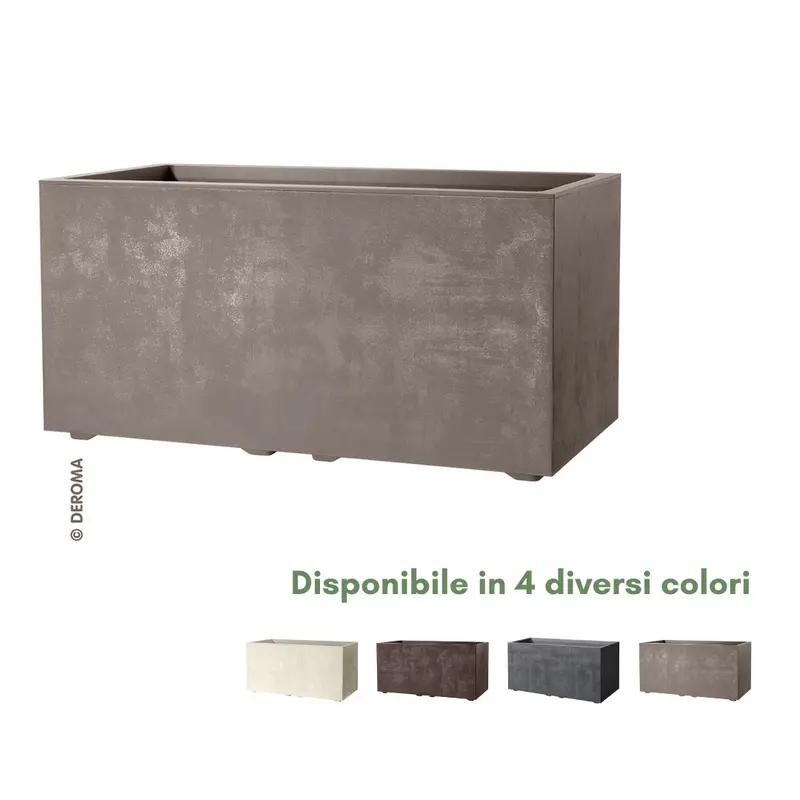 Fioriera Millennium Deroma - Vaso rettangolare plastica 100 cm
