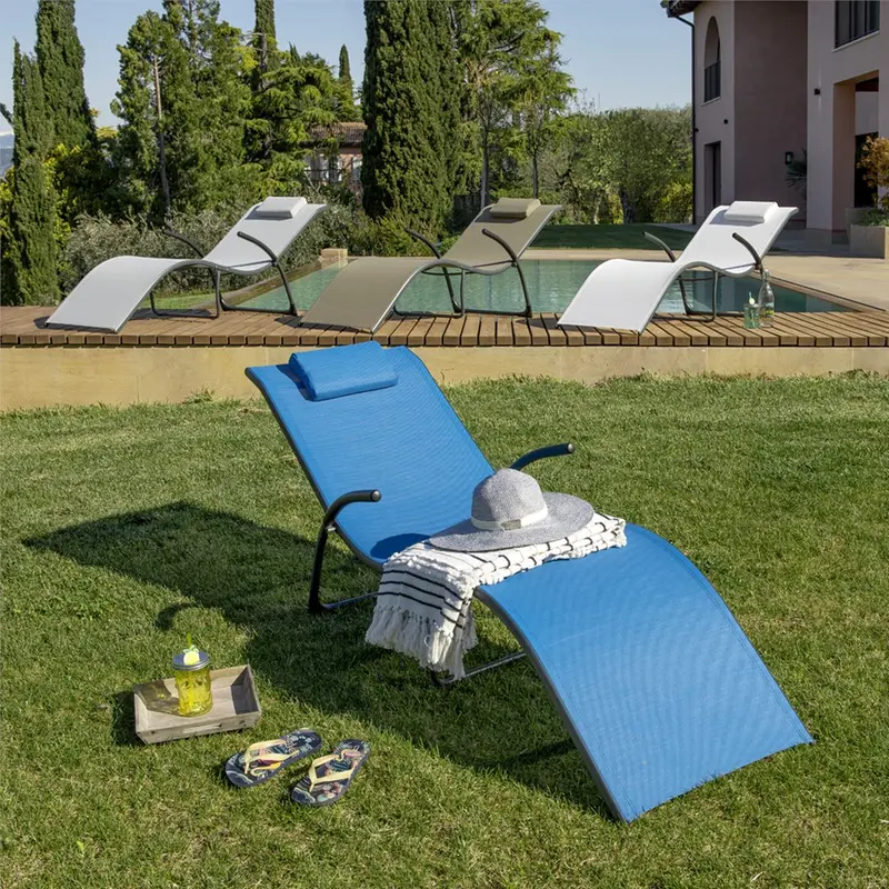 Flip - Lettino prendisole pieghevole blu