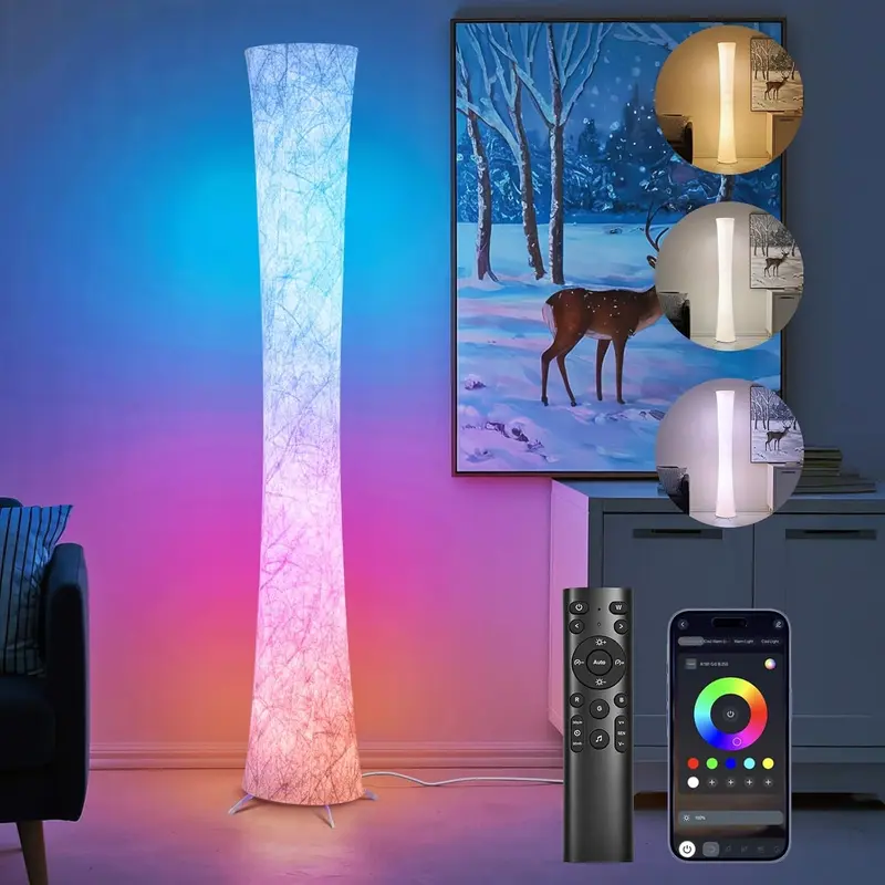 Floor Lamp 61 Inch RGB LED Color Changing Smart Lighting
