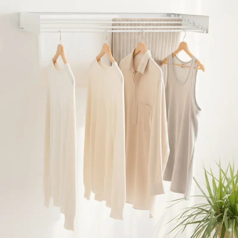 Foldable Extendable Retractable Wall Clothes Drying Rack Dryva 80 InnovaGoods