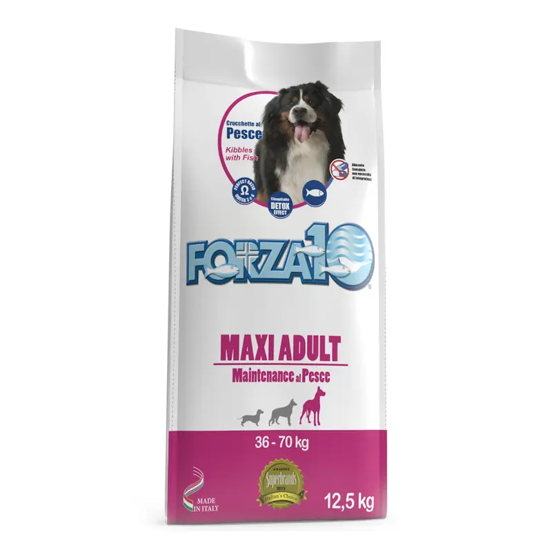 Forza 10 Maxi Adult Maintenance da 12,5 kg - Crocchette per cani al pesce