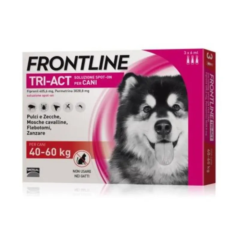Frontline Tri-Act per cani 40-60 kg - Antiparassitario per cani di taglia grande