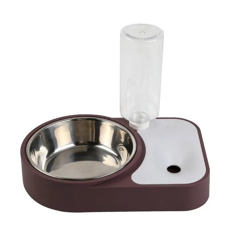 Gamelle pour chat design en inox avec distributeur à eau - Animal Lovers