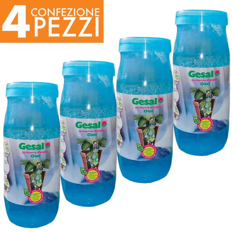 GESAL RISERVA D'ACQUA IN GEL PER IRRIGAZIONE AUTOMATICA PACK 4 PEZZI