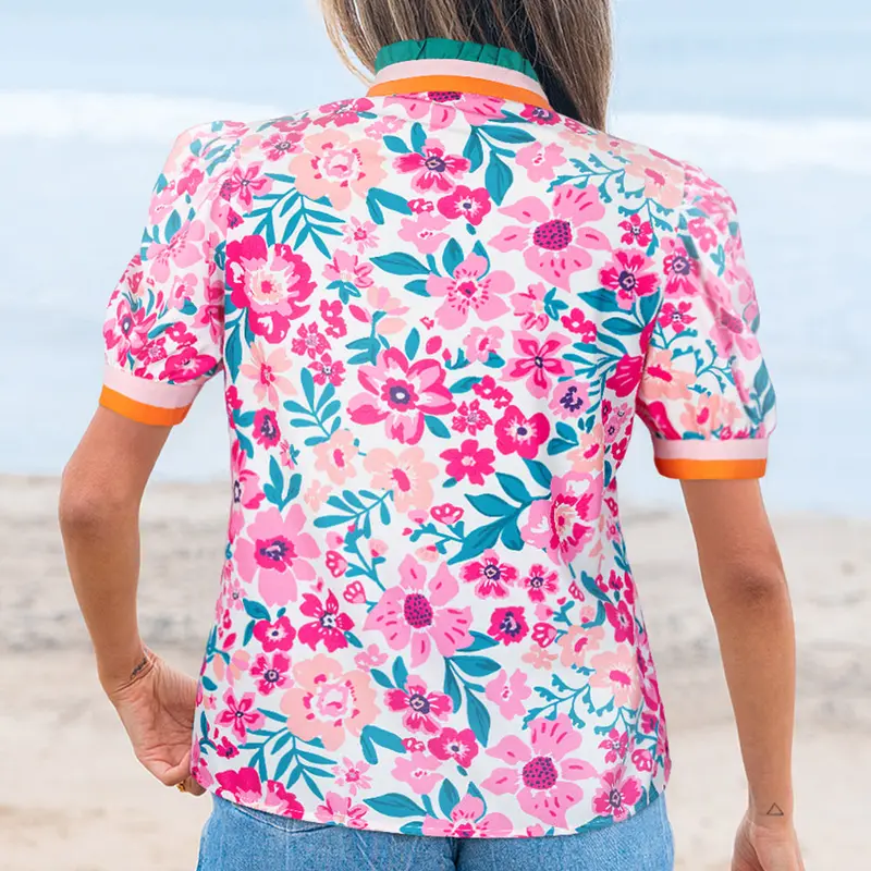 Gianna Floral Short Sleeve Blouse