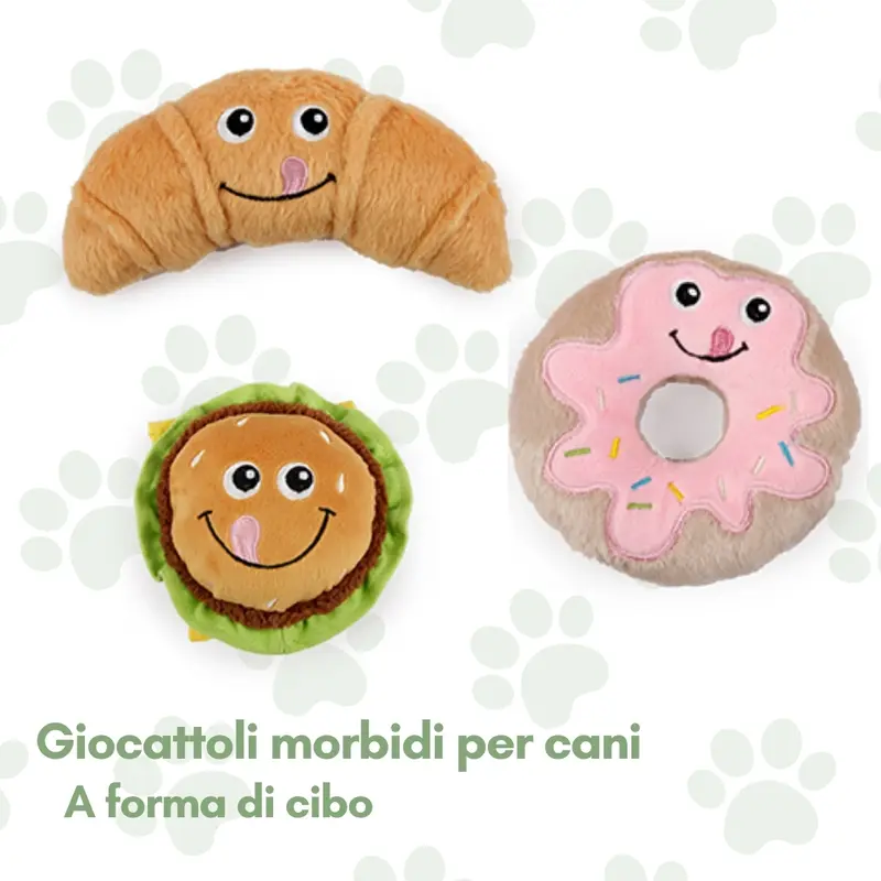 Giocattoli Morbidi per Cani a forma di Cibo