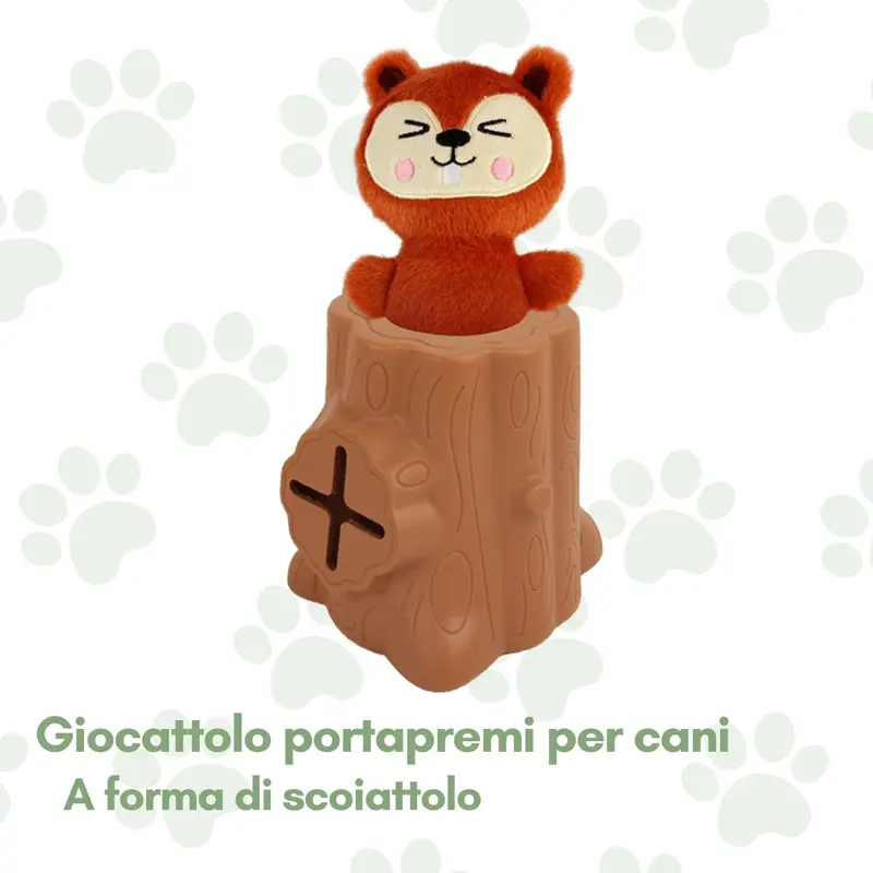 Giocattolo Portapremi a forma di Scoiattolo per Cani