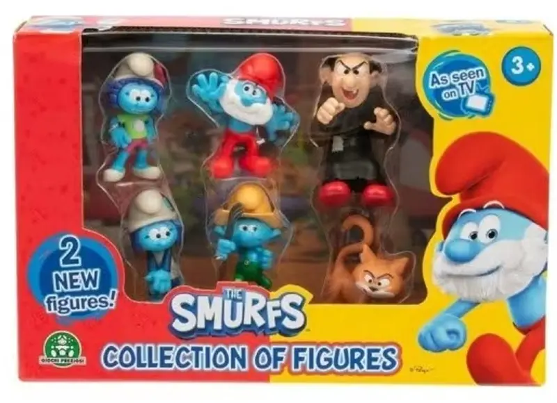 Giochi preziosi speelset giochi - set met 6 smurfen in verpakking - speelset