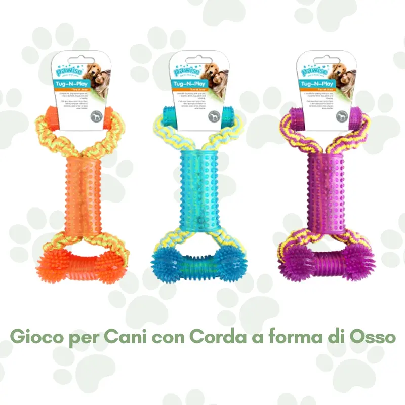 Gioco per Cani con Corda a forma di Osso