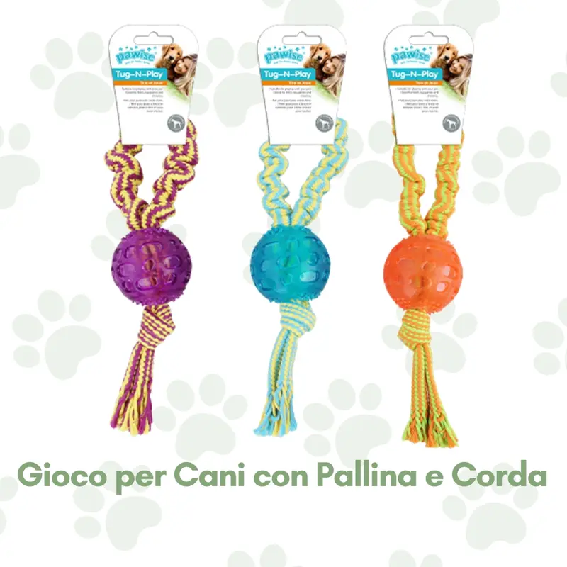 Gioco per Cani con Pallina e Corda