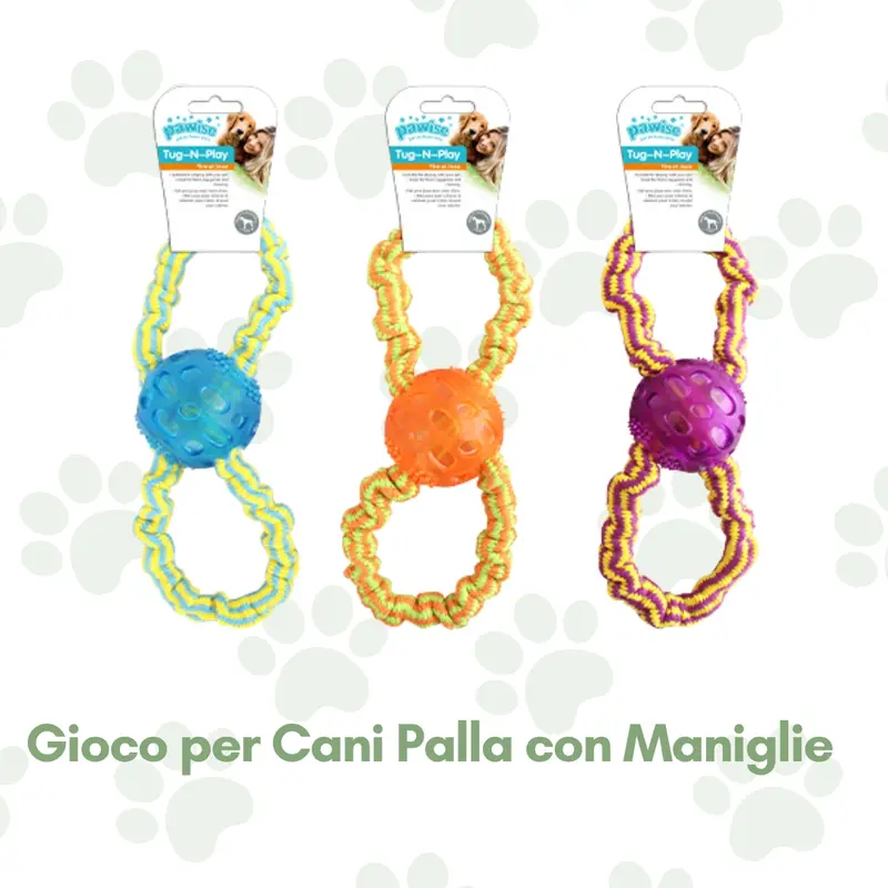Gioco per cani palla con maniglie