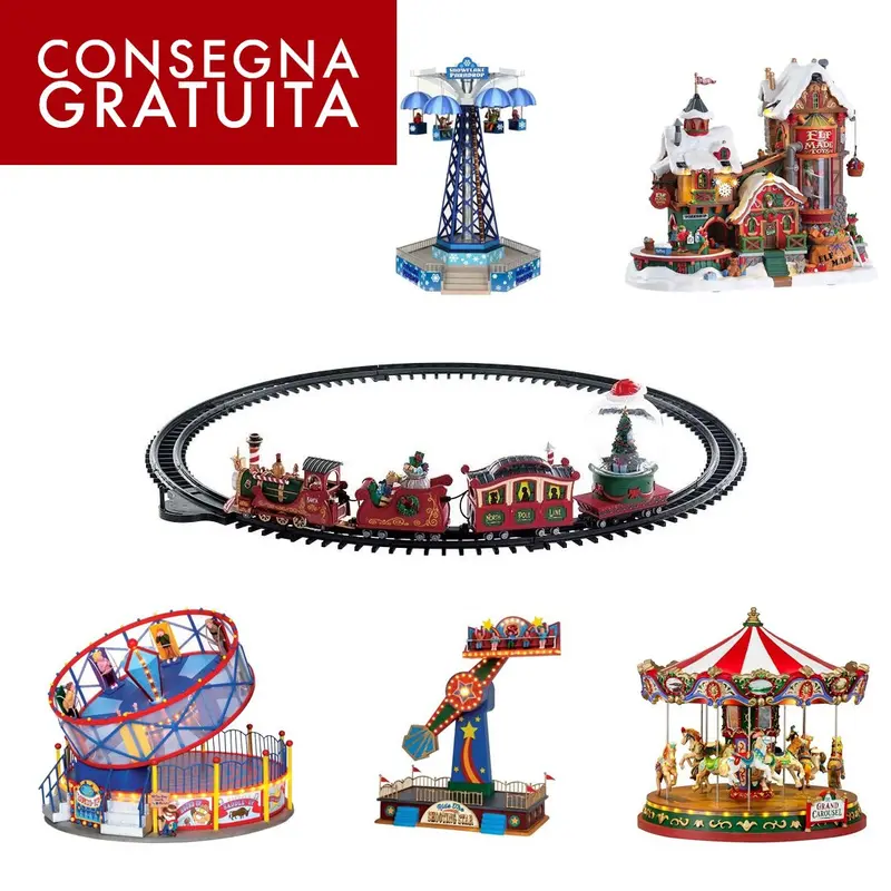 Giostre Presepe Lemax a Led Starter Kit Set da 6 Pezzi
