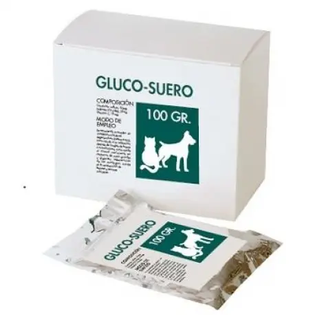 Gluco Suero 10 x 100 g – Rehidratación y Energía para Perros y Gatos