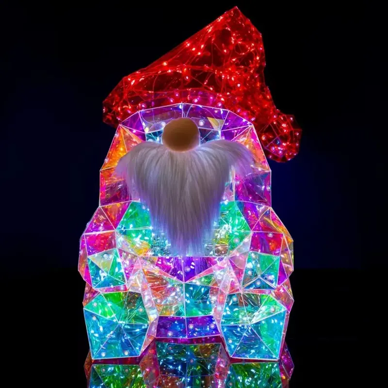 Gnomo nasone iridescente con LED