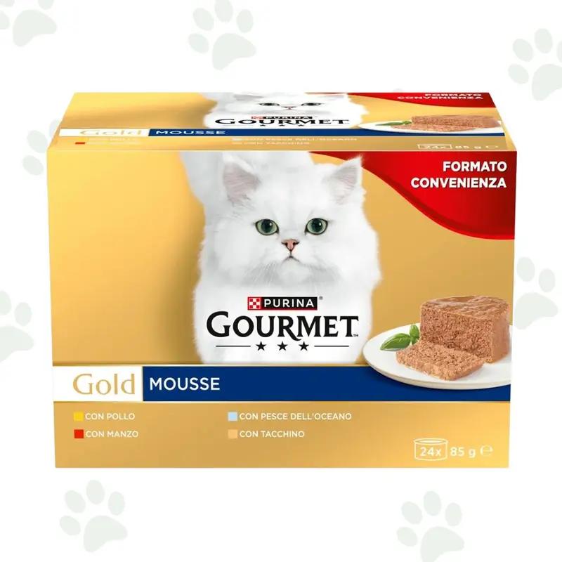 Gourmet Gold - Mousse multipack 24x85g cibo umido per gatti