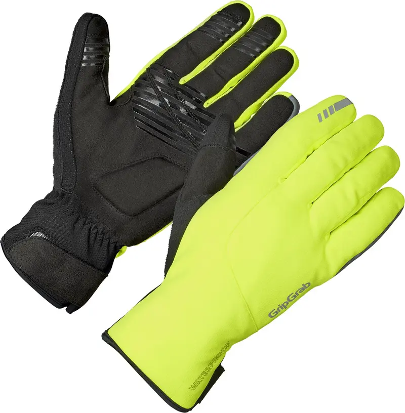 Gripgrab - polaris 2 waterproof winter fietshandschoenen primaloft - geel hi-vis - unisex