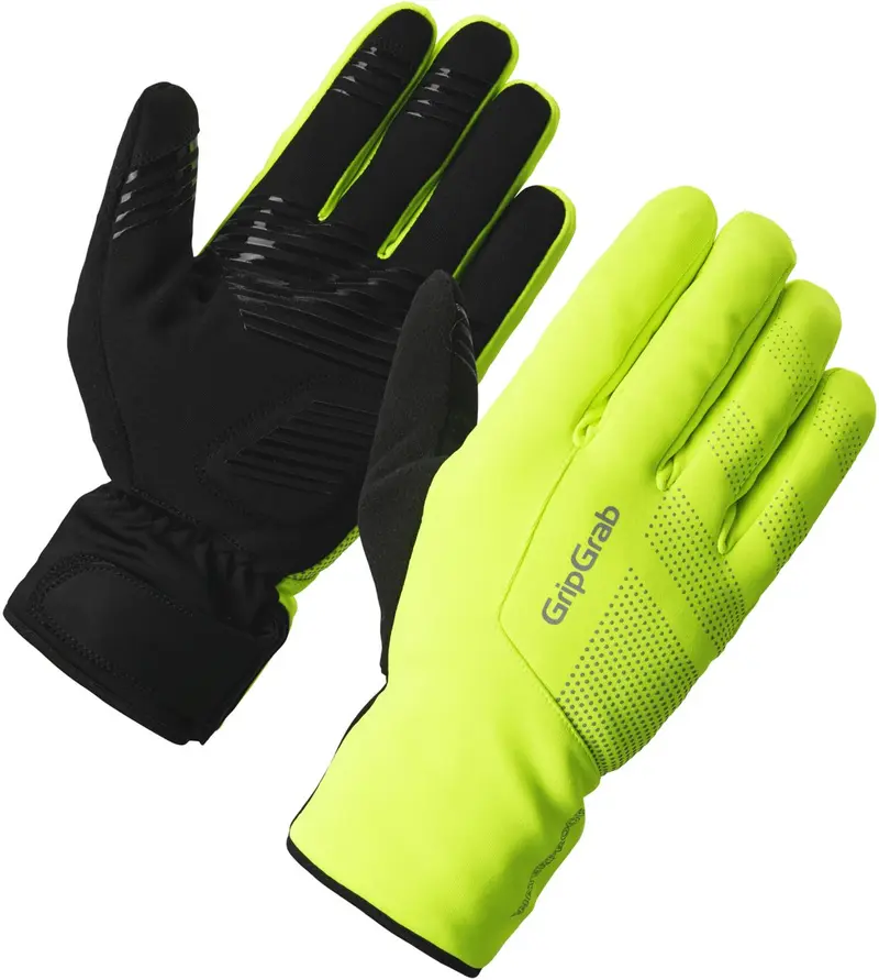 Gripgrab - ride 2 waterproof winter fietshandschoenen met padding waterdichte thermo regen fiets handschoenen - unisex - geel hi-vis