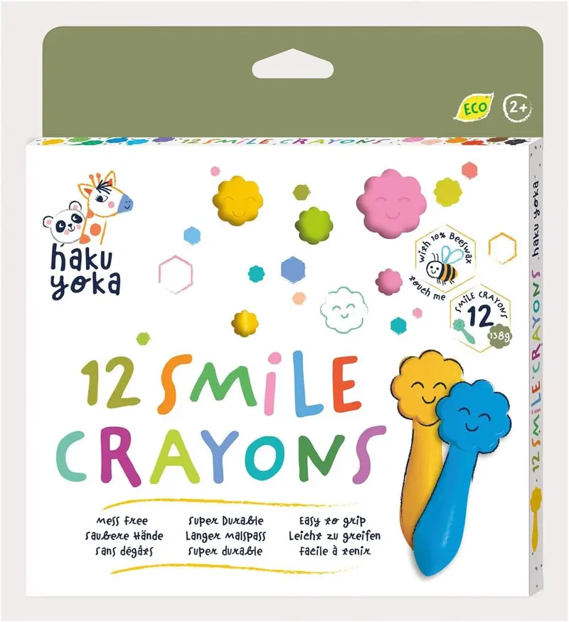 Haku yoka wasco's set - 12 vrolijke kleuren voor kinderen